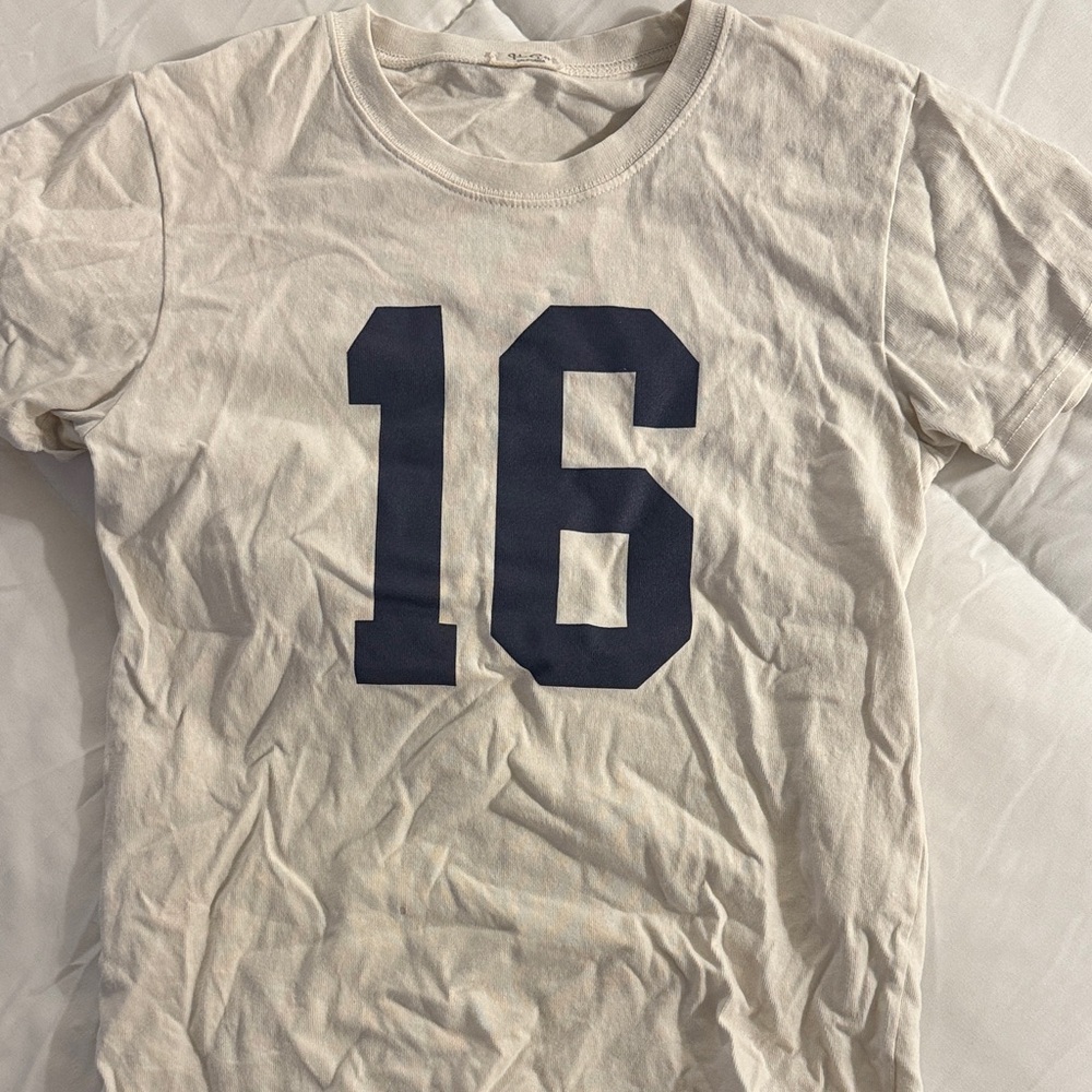 Brandy Melville Cream Tee with 16
